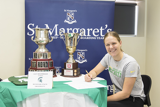 Lily Devereaux signs on to become a student-athlete at Michigan State University.